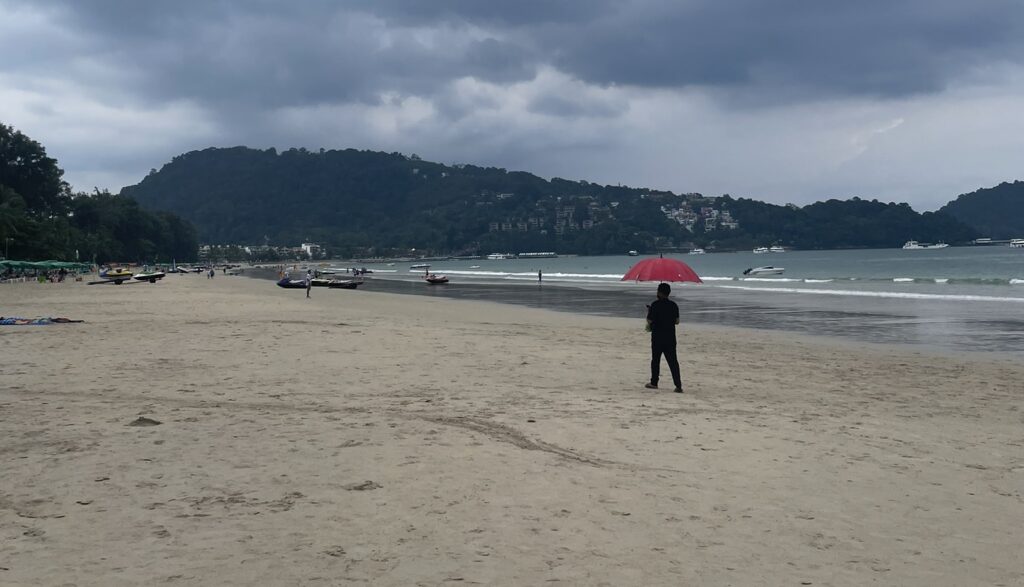 Patong Beach on a rainy day, Phuket, Thailand